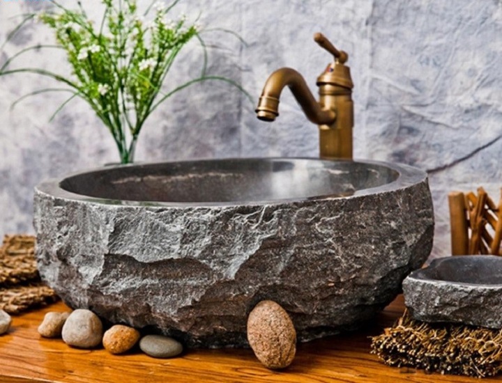 Mẫu Chậu lavabo đá tự nhiên sang trọng